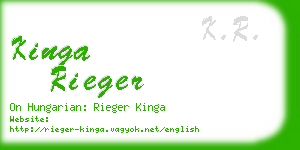 kinga rieger business card